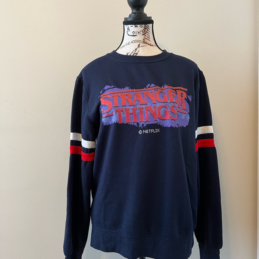 Stranger Things Sweater with Ribbed Cuffs